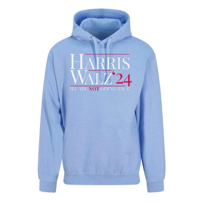 Harris Walz 2024 We Are Not Going Back Unisex Surf Hoodie