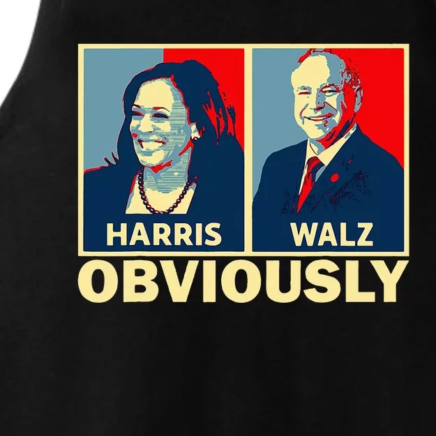 Harris Waltz 2024 Obviously Tim Walz Kamala Harris 2024 Ladies Tri-Blend Wicking Tank