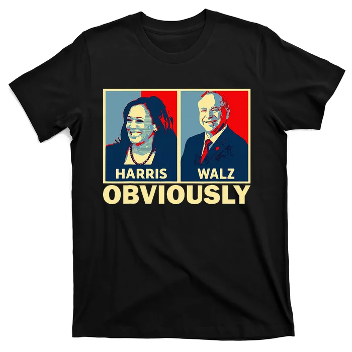 Harris Waltz 2024 Obviously Tim Walz Kamala Harris 2024 T-Shirt