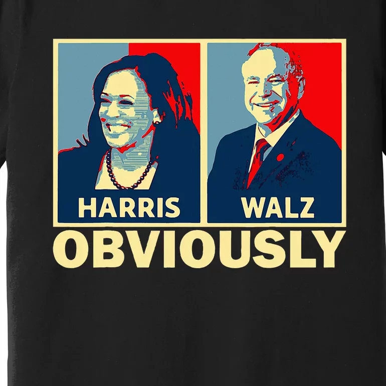 Harris Waltz 2024 Obviously Tim Walz Kamala Harris 2024 Premium T-Shirt