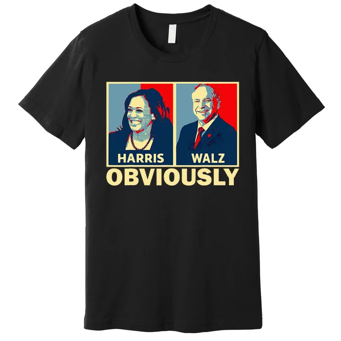 Harris Waltz 2024 Obviously Tim Walz Kamala Harris 2024 Premium T-Shirt