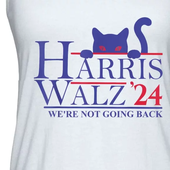 Harris Waltz 2024 WeRe Not Going Back Funny Cat Lady Ladies Essential Flowy Tank