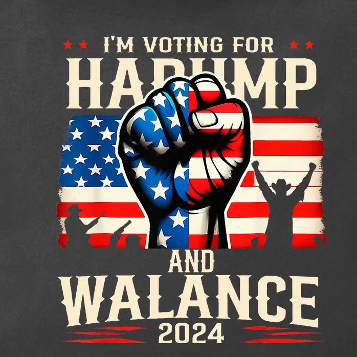 Harump Wallace 2024 Harris Trump Walz Vance Zip Tote Bag