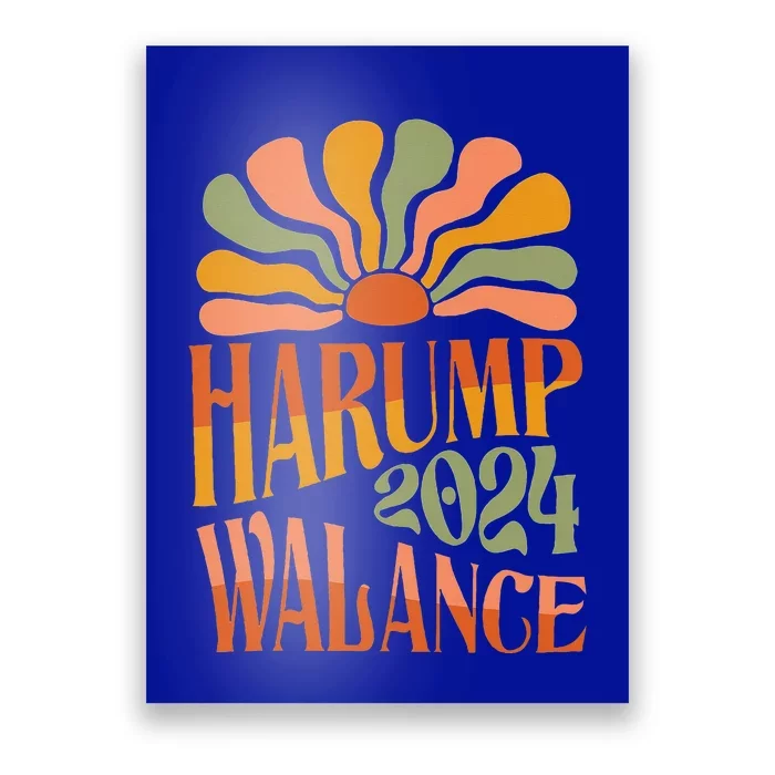 Harump Wallace 2024 Harris Trump Walz Vance Poster