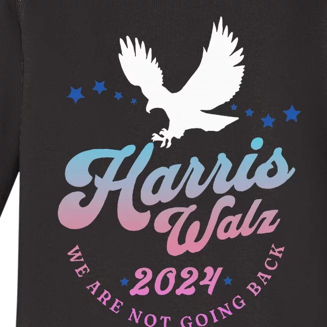 Harris Walz 2024 Election Vote Blue Kamala Walz 2024 Baby Long Sleeve Bodysuit