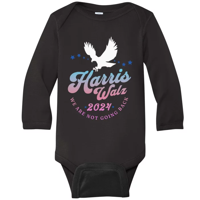 Harris Walz 2024 Election Vote Blue Kamala Walz 2024 Baby Long Sleeve Bodysuit