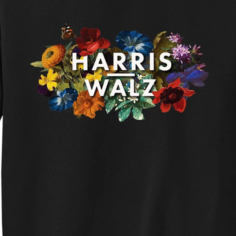 Harris Walz 2024 Floral Feminine Women Harris Waltz 2024 Tall Sweatshirt