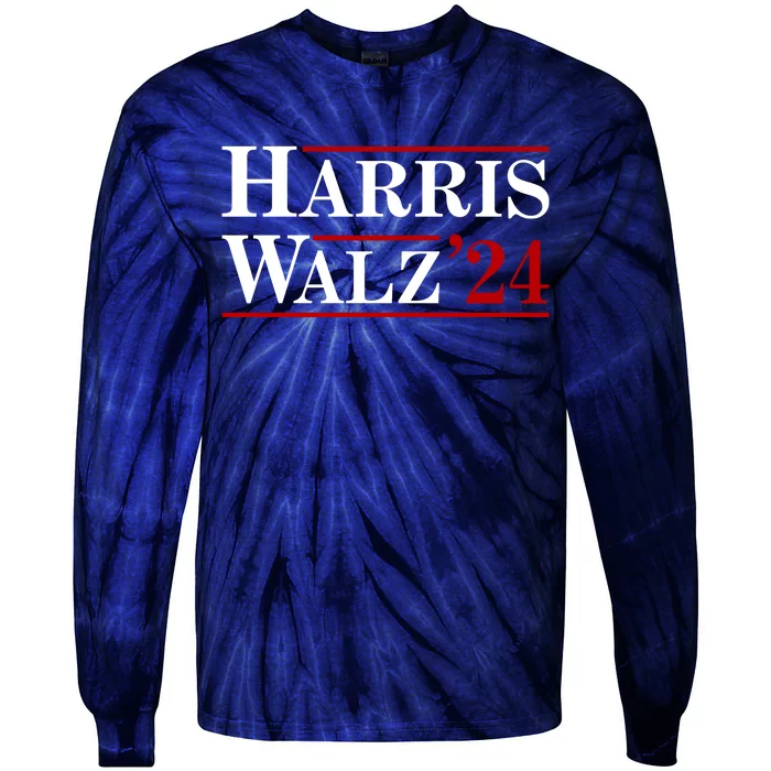 Harris Waltz 2024 Election Kamala Harris Tim Waltz Tie-Dye Long Sleeve Shirt