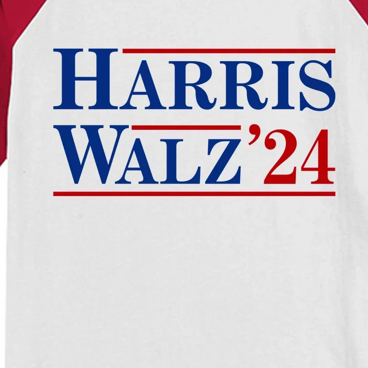 Harris Waltz 2024 Election Kamala Harris Tim Waltz Kids Colorblock Raglan Jersey