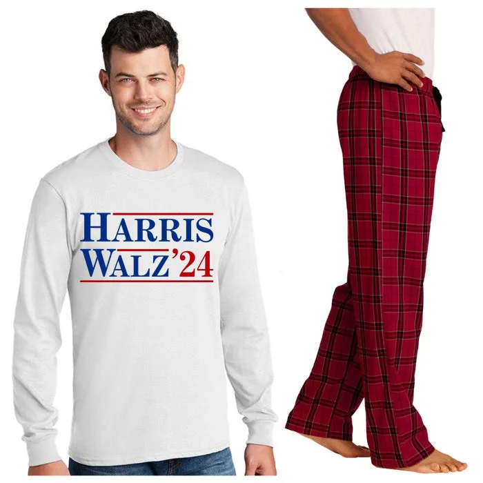 Harris Waltz 2024 Election Kamala Harris Tim Waltz Long Sleeve Pajama Set