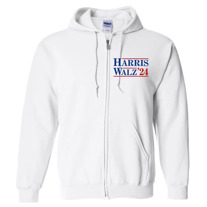 Harris Waltz 2024 Election Kamala Harris Tim Waltz Full Zip Hoodie