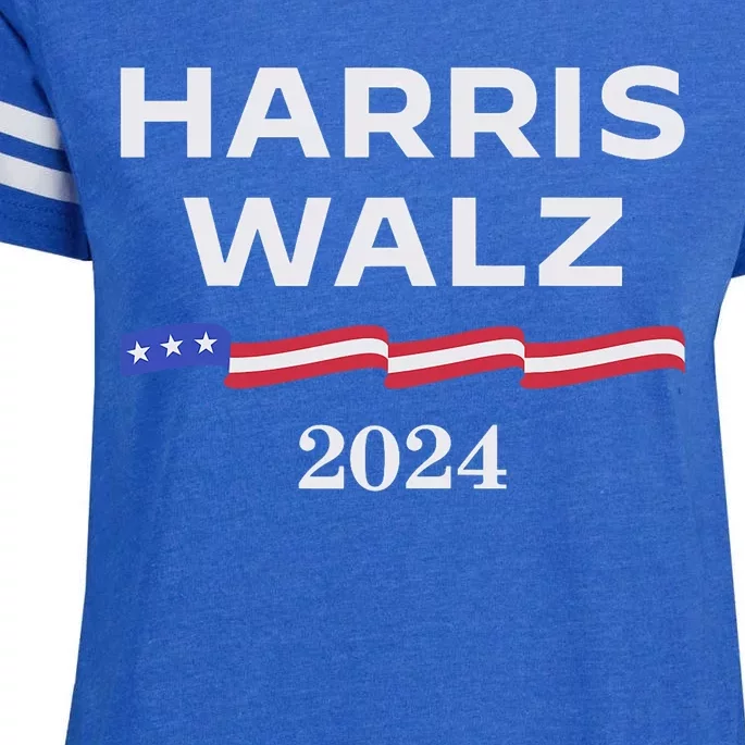 Harris Walz 2024 Election Kamala Harris Tim Walz Waltz Enza Ladies Jersey Football T-Shirt