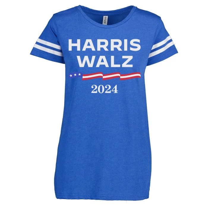 Harris Walz 2024 Election Kamala Harris Tim Walz Waltz Enza Ladies Jersey Football T-Shirt