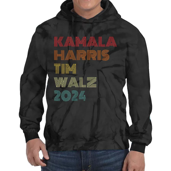 Harris Walz 2024 Kamala Harris Tim Walz Vintage Tie Dye Hoodie