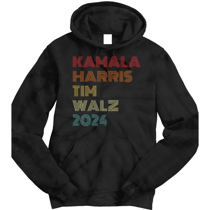 Harris Walz 2024 Kamala Harris Tim Walz Vintage Tie Dye Hoodie