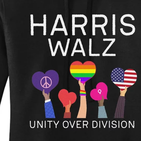 Harris Waltz 2024 Unity Over Division Women's Pullover Hoodie