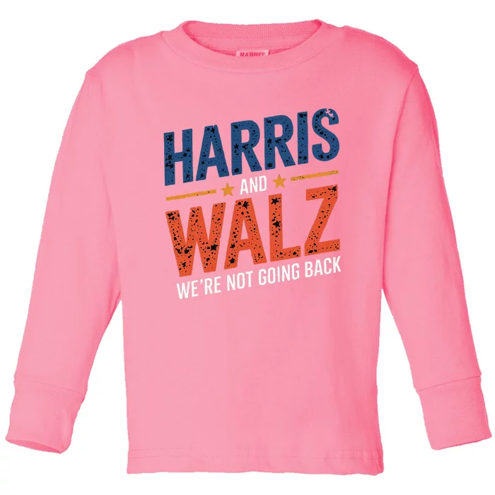 Harris Waltz 2024 Election Kamala Harris Tim Waltz 2024 Toddler Long Sleeve Shirt