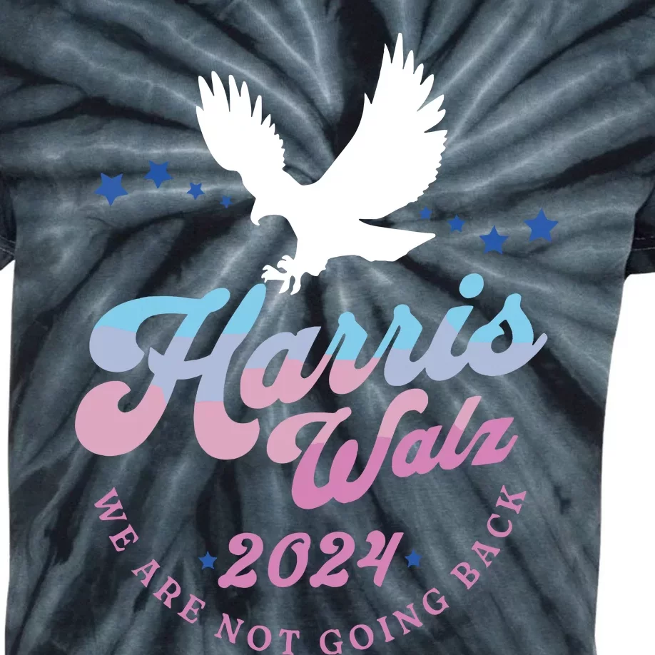 Harris Walz 2024 Election Vote Blue Kamala Walz 2024 Kids Tie-Dye T-Shirt