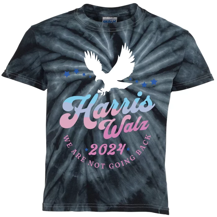 Harris Walz 2024 Election Vote Blue Kamala Walz 2024 Kids Tie-Dye T-Shirt