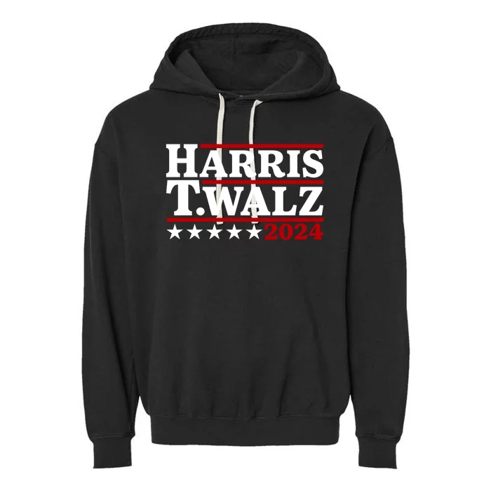 Harris Walz 2024 Funny Harris Walz Garment-Dyed Fleece Hoodie