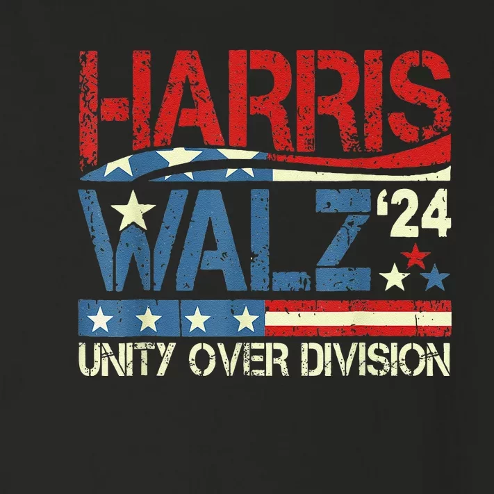 Harris Waltz 2024 Unity Over Division Kamala Harris Tim Walz Toddler Long Sleeve Shirt