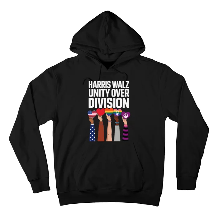 Harris Waltz 2024 Unity Over Division Kamala Harris Tim Walz Hoodie