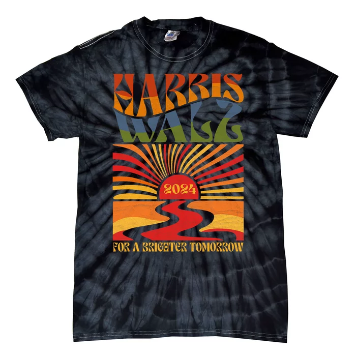 Harris Waltz 2024 For A Brighter Tomorrow Boho Aesthetic Tie-Dye T-Shirt