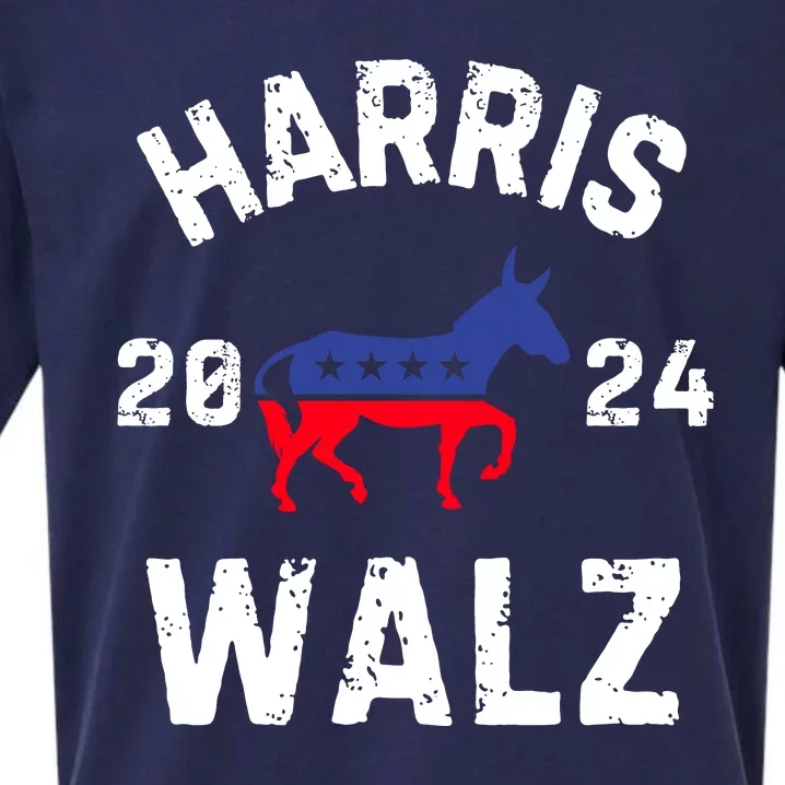 Harris Walz 2024 Election Kamala Harris Tim Waltz 2024 Sueded Cloud Jersey T-Shirt