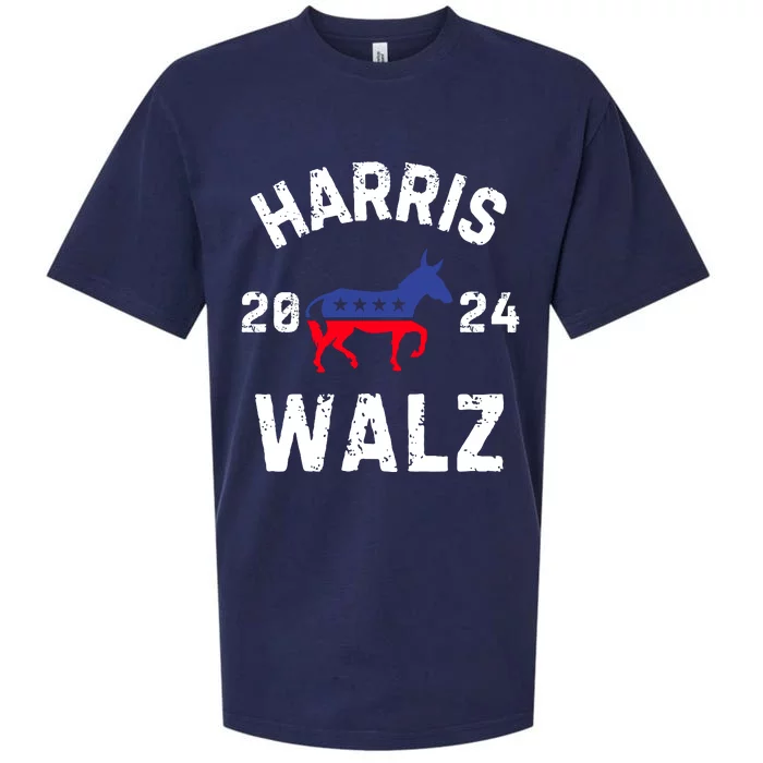 Harris Walz 2024 Election Kamala Harris Tim Waltz 2024 Sueded Cloud Jersey T-Shirt