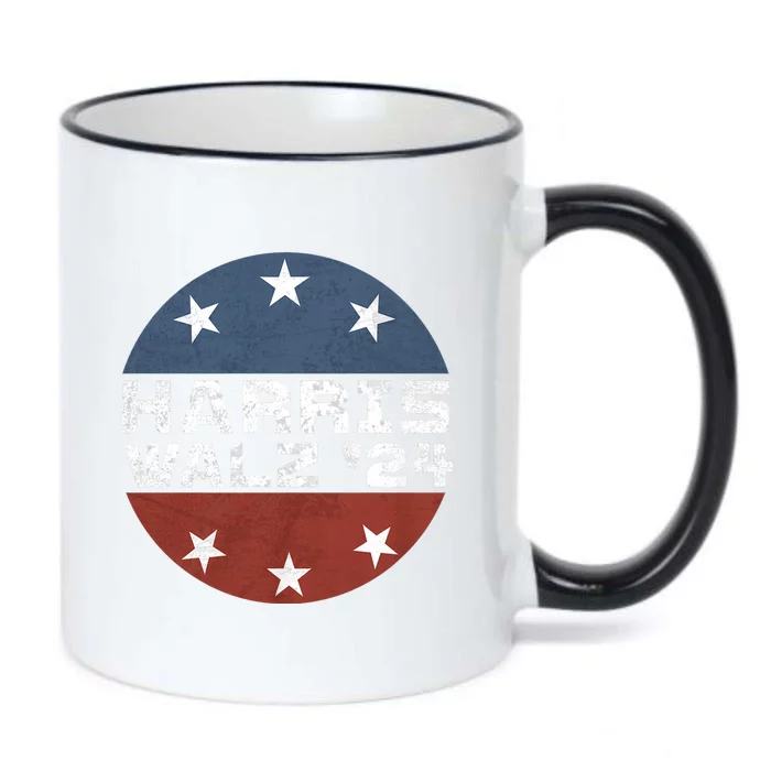 Harris Walz 2024 Campaign For President Patriotic Kamala Black Color Changing Mug