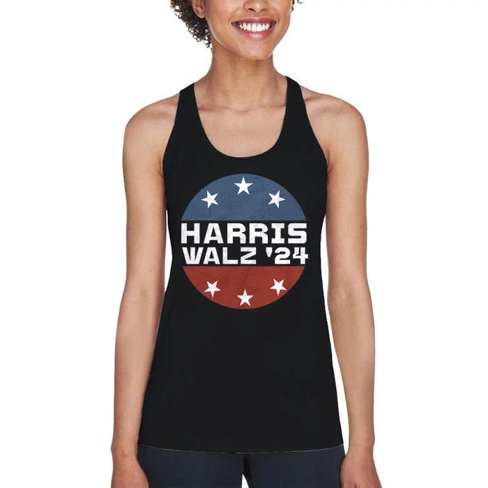 Harris Walz 2024 Campaign For President Patriotic Kamala Women's Racerback Tank