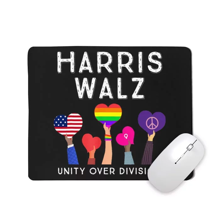 Harris Waltz 2024 Unity Over Division Kamala Harris Tim Walz Mousepad