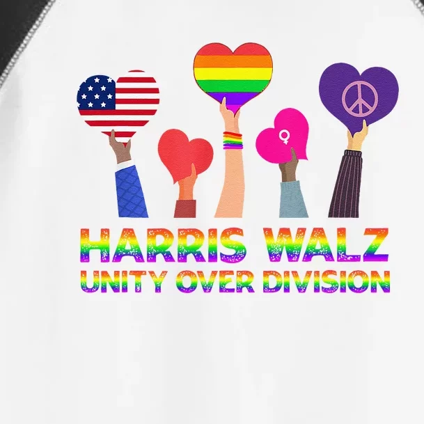 Harris Waltz 2024 Unity Over Division Kamala Harris Tim Walz Toddler Fine Jersey T-Shirt