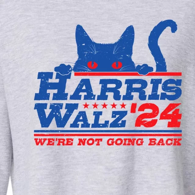 Harris Walz 2024 WeRe Not Going Back Vote Kamala Election Meaningful Gift Cropped Pullover Crew