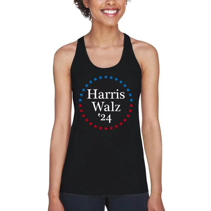 Harris Waltz 2024  Kamala Harris Tim Waltz 2024 Women's Racerback Tank