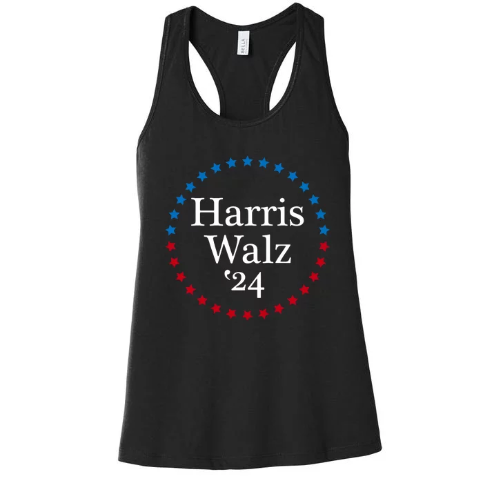 Harris Waltz 2024  Kamala Harris Tim Waltz 2024 Women's Racerback Tank