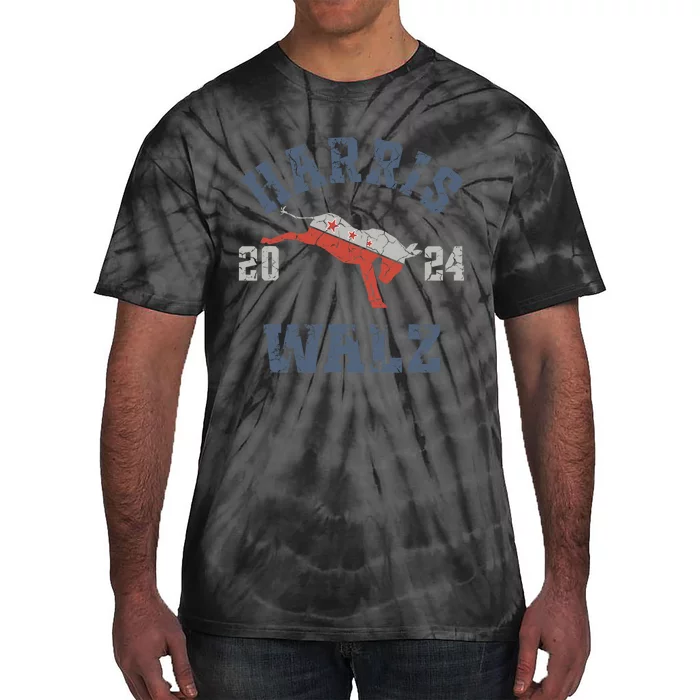 Harris Walz 2024 Election Campaign Donkey Tie-Dye T-Shirt