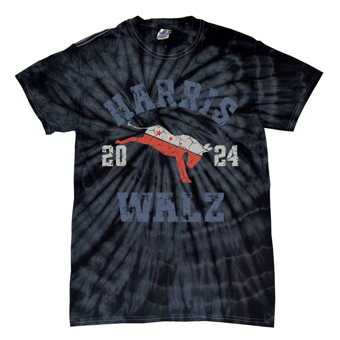 Harris Walz 2024 Election Campaign Donkey Tie-Dye T-Shirt