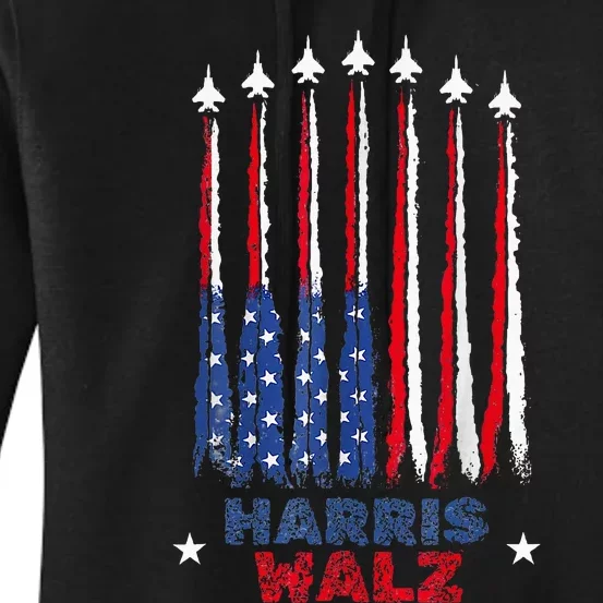 Harris Waltz 2024 Kamala Harris Vice President Retro Voting Women's Pullover Hoodie