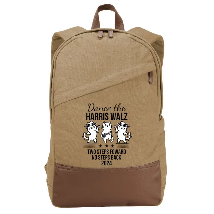 Harris Walz 2024 Waltz Dance 2 Steps Forward Cotton Canvas Backpack