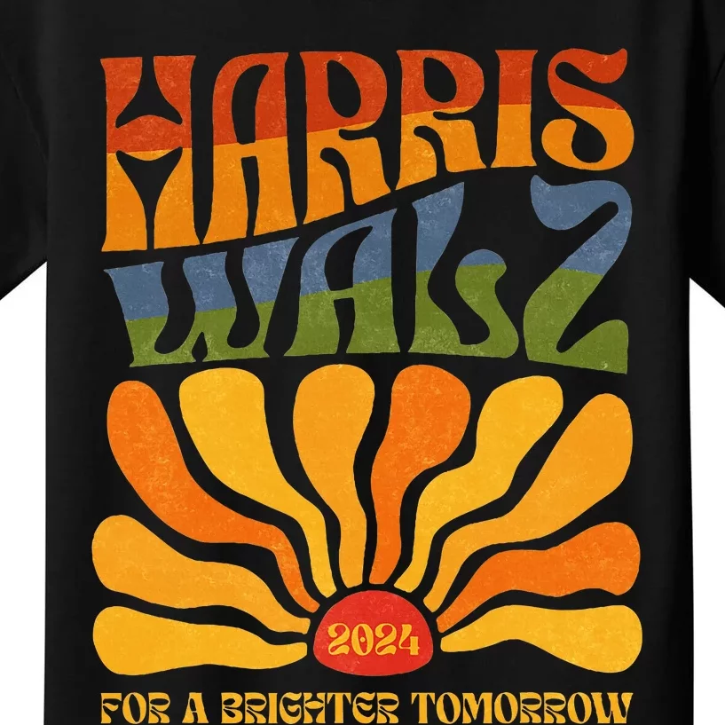 Harris Waltz 2024 For A Brighter Tomorrow Boho Aesthetic Kids T-Shirt