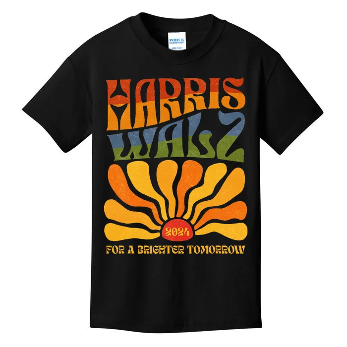 Harris Waltz 2024 For A Brighter Tomorrow Boho Aesthetic Kids T-Shirt