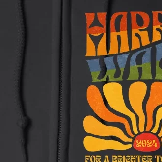 Harris Waltz 2024 For A Brighter Tomorrow Boho Aesthetic Full Zip Hoodie