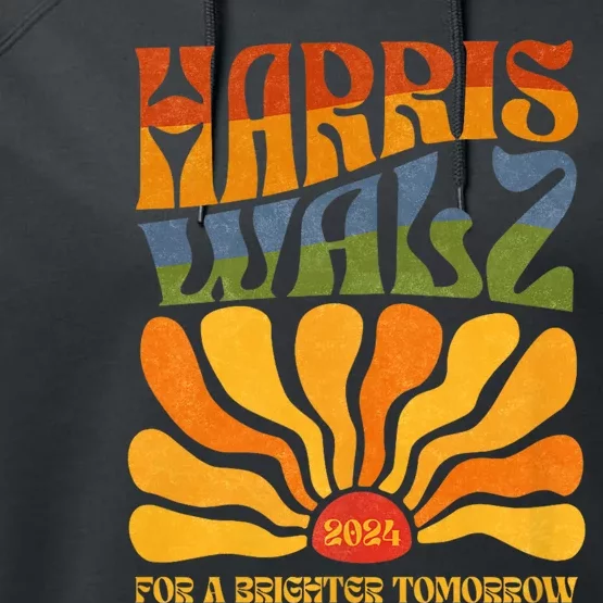 Harris Waltz 2024 For A Brighter Tomorrow Boho Aesthetic Performance Fleece Hoodie