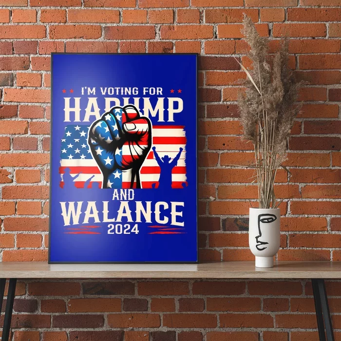 Harump Wallace 2024 Harris Trump Walz Vance Poster