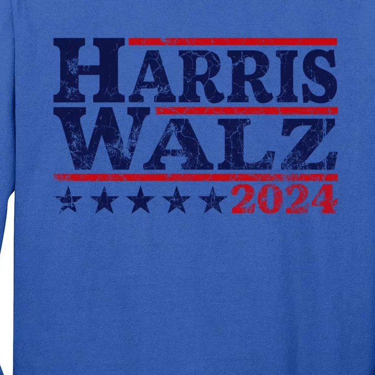 Harris Walz 24 Election Kamala Harris Tim Waltz 24 Meaningful Gift Tall Long Sleeve T-Shirt