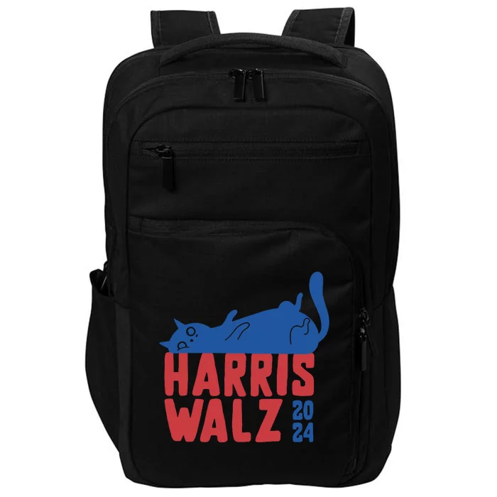 Harris Walz 2024 Cat Ladies For Kamala Impact Tech Backpack