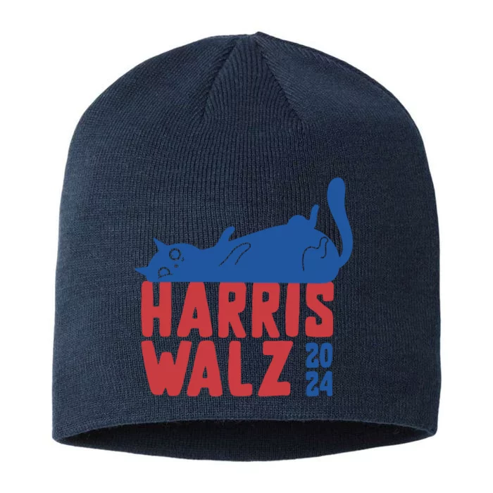 Harris Walz 2024 Cat Ladies For Kamala 8 1/2in Sustainable Knit Beanie