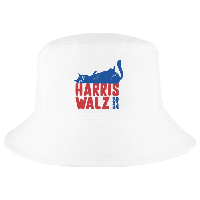 Harris Walz 2024 Cat Ladies For Kamala Cool Comfort Performance Bucket Hat