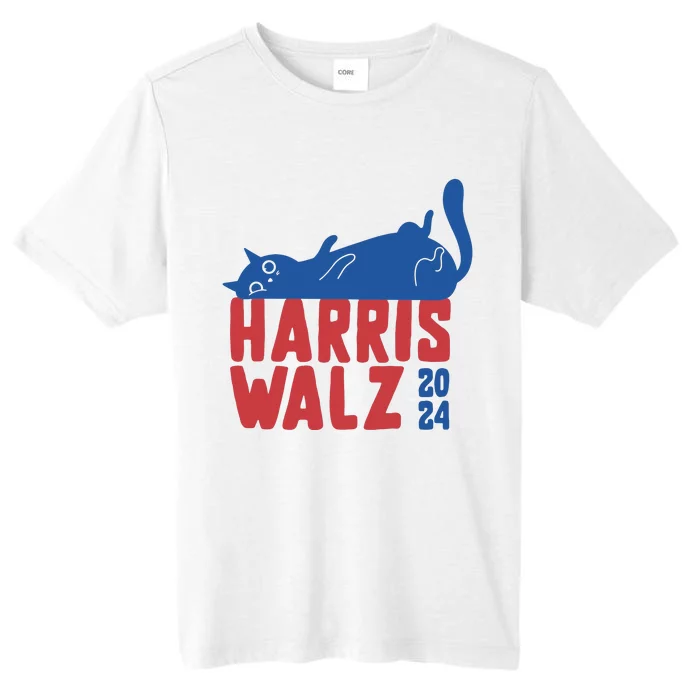 Harris Walz 2024 Cat Ladies For Kamala ChromaSoft Performance T-Shirt